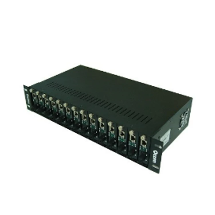 Chassi de rack transceptor de fibra óptica de 14 slots